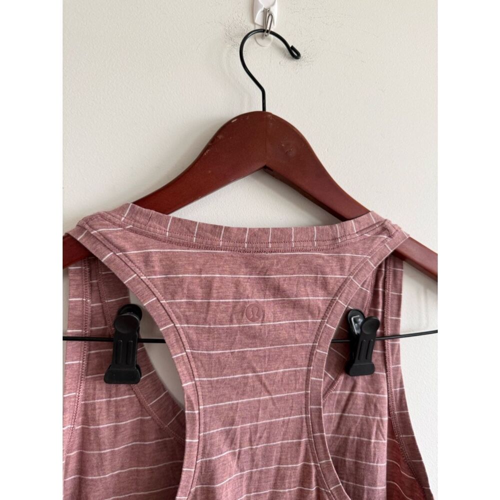 NEW Lululemon athletica Striped Racerback Tank in Rose - Picture 3 of 8